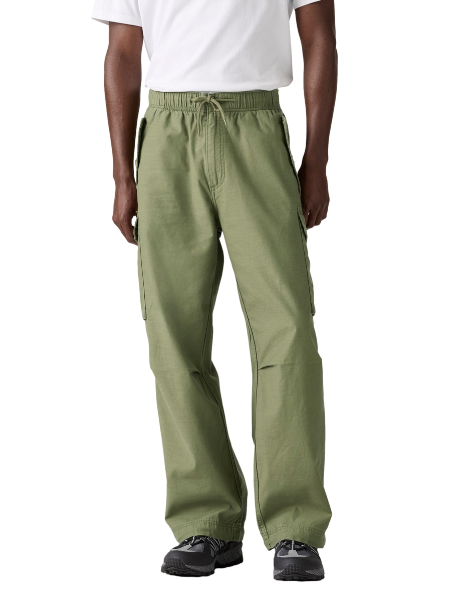 Pantalón cargo baggy de algodón para hombre