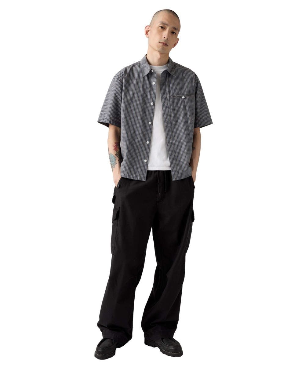 Pantalón cargo baggy de algodón para hombre 2