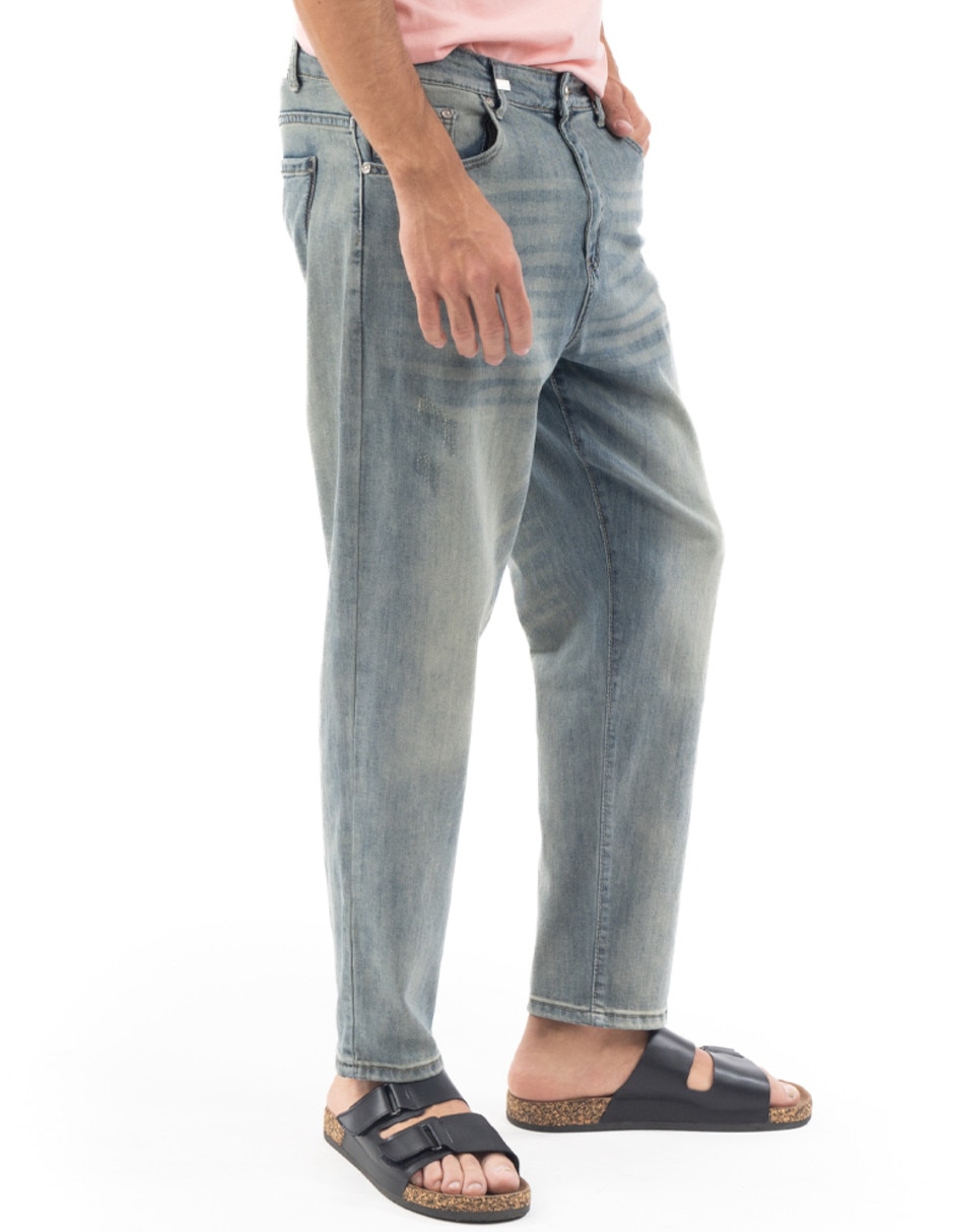 Jeans slim Fit Taper deslavado para hombre 2