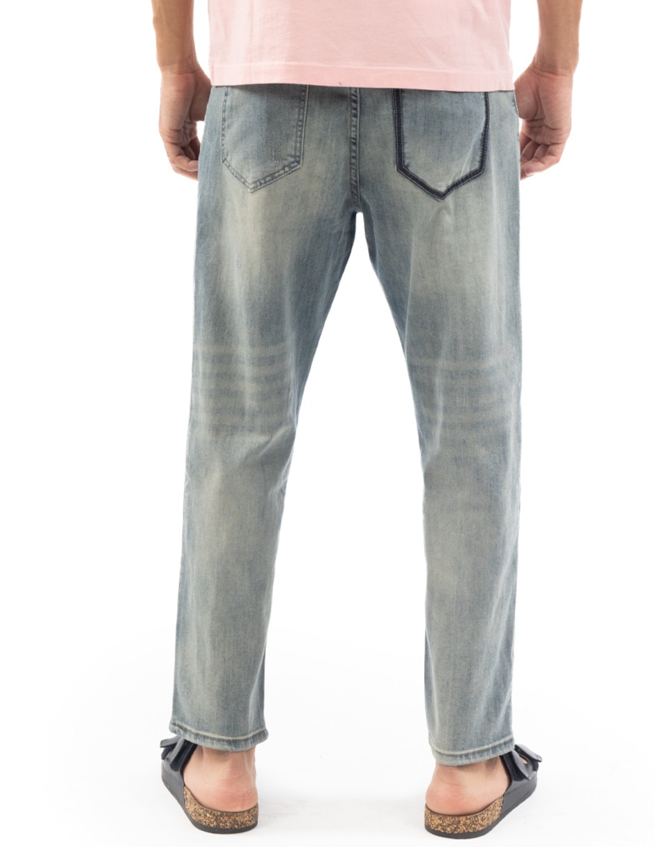 Jeans slim Fit Taper deslavado para hombre 3