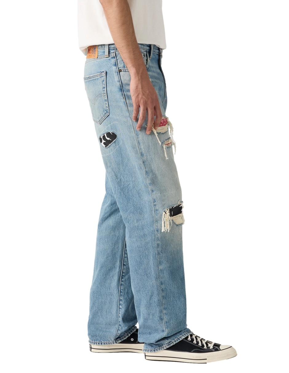 Jeans straight x Ts loose jean x Ts dx print pnt lavado obscuro para hombre 3