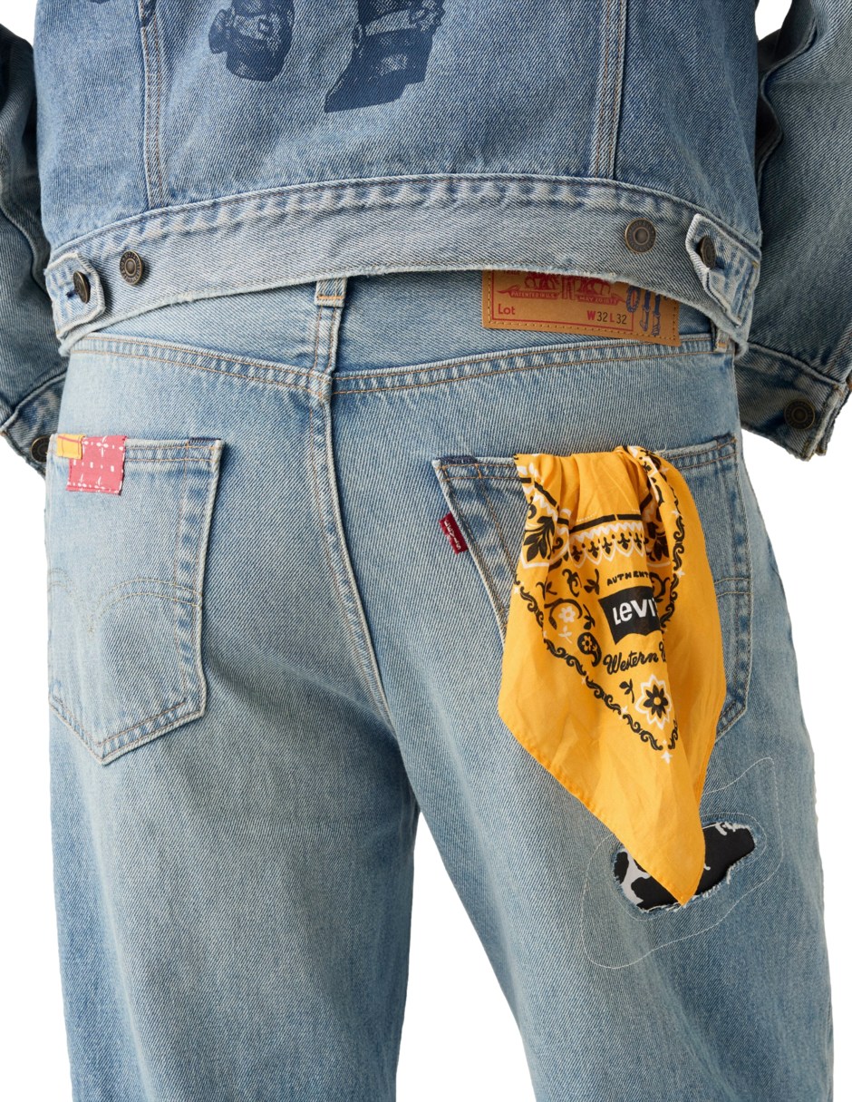 Jeans straight x Ts loose jean x Ts dx print pnt lavado obscuro para hombre 5