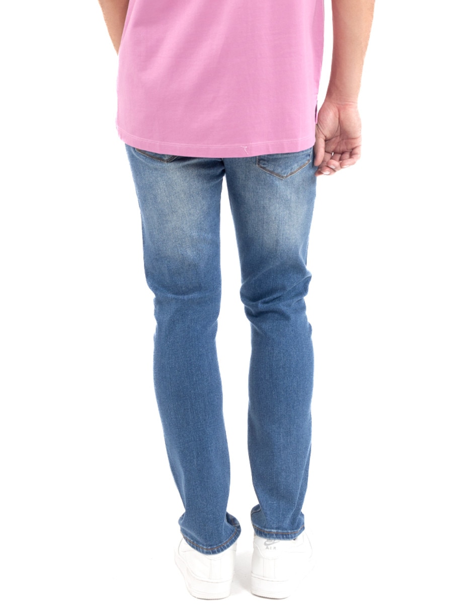 Jeans slim deslavado para hombre 3