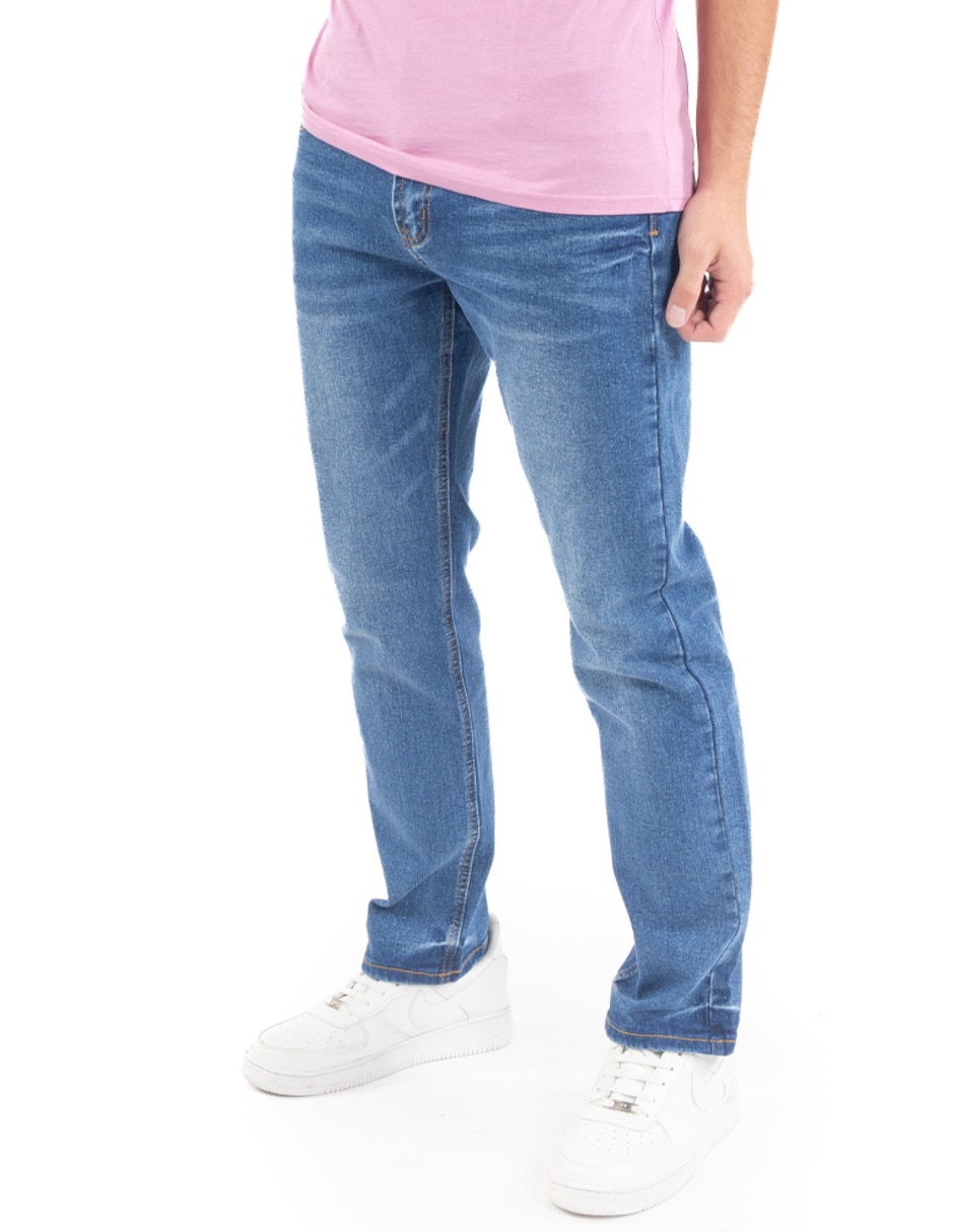 "jeans" regular straight forever 21 straight "lavado" medio "para hombre"