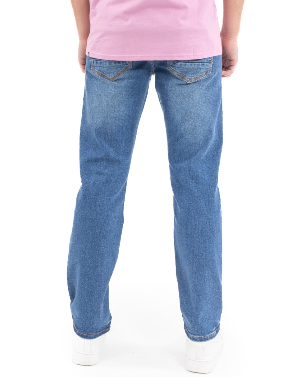 "jeans" regular straight forever 21 straight "lavado" medio "para hombre"