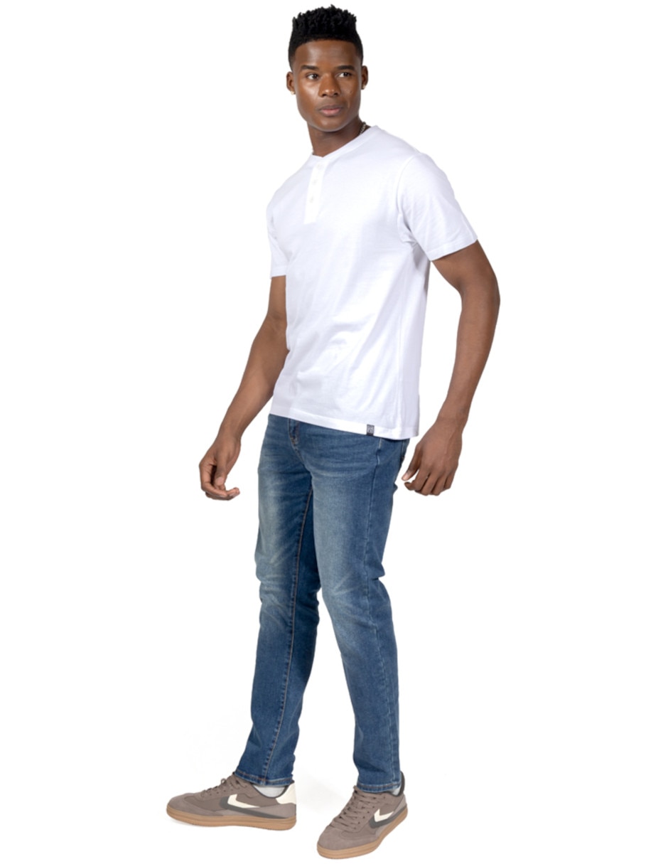 Jeans slim deslavado para hombre 2