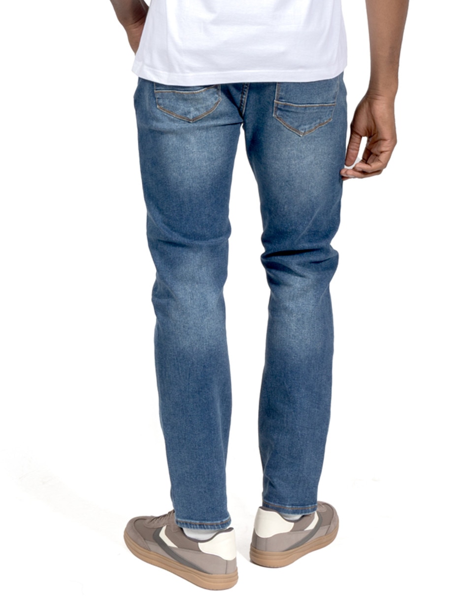 Jeans slim deslavado para hombre 3