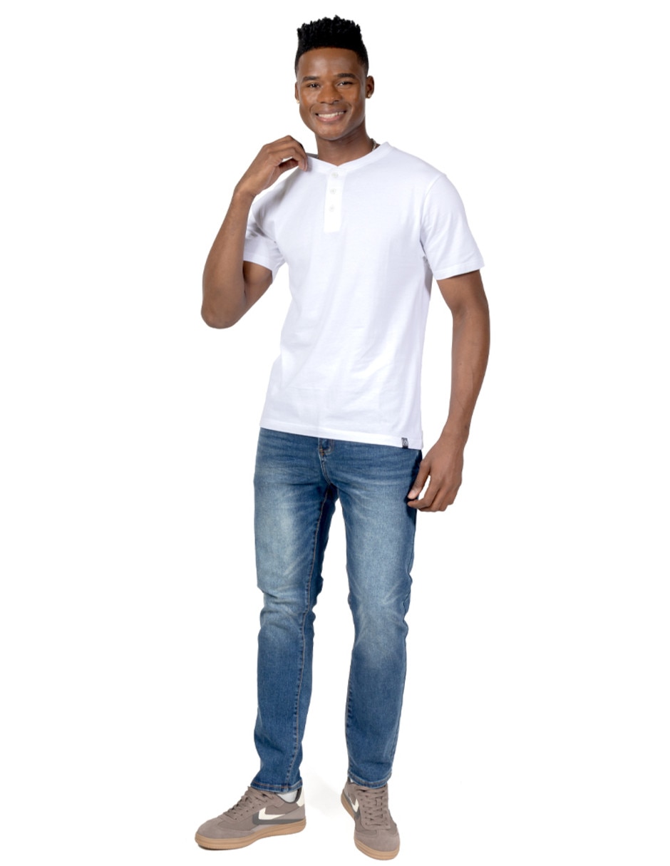 Jeans slim deslavado para hombre 5