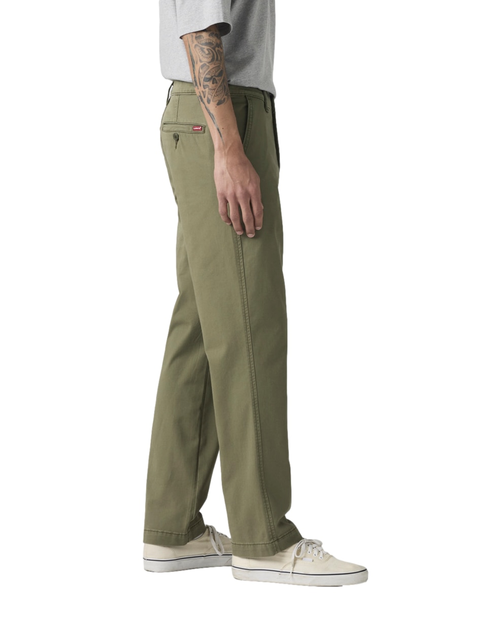 Pantalón chino recto de algodón para hombre 3