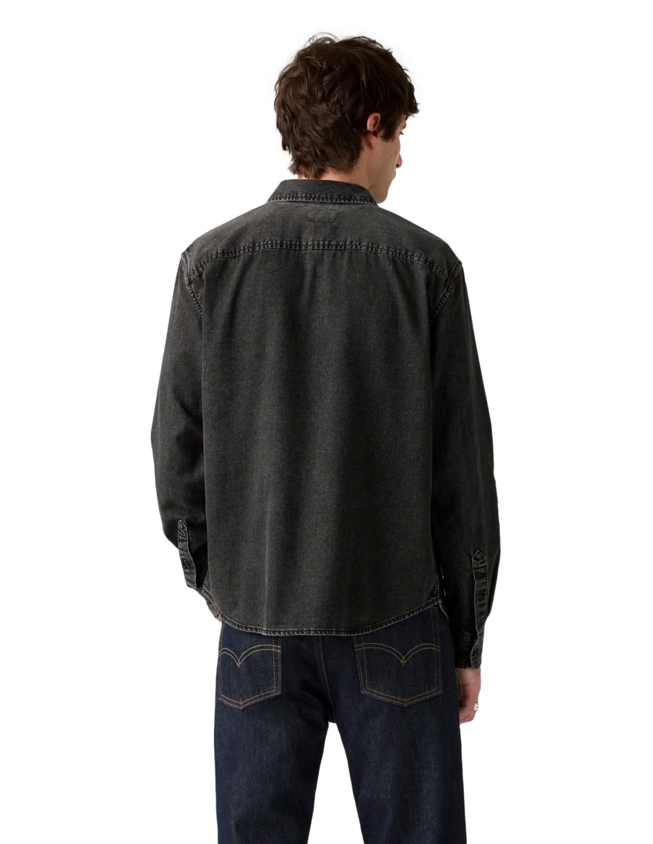 Camisa casual de algodón manga larga para hombre 2