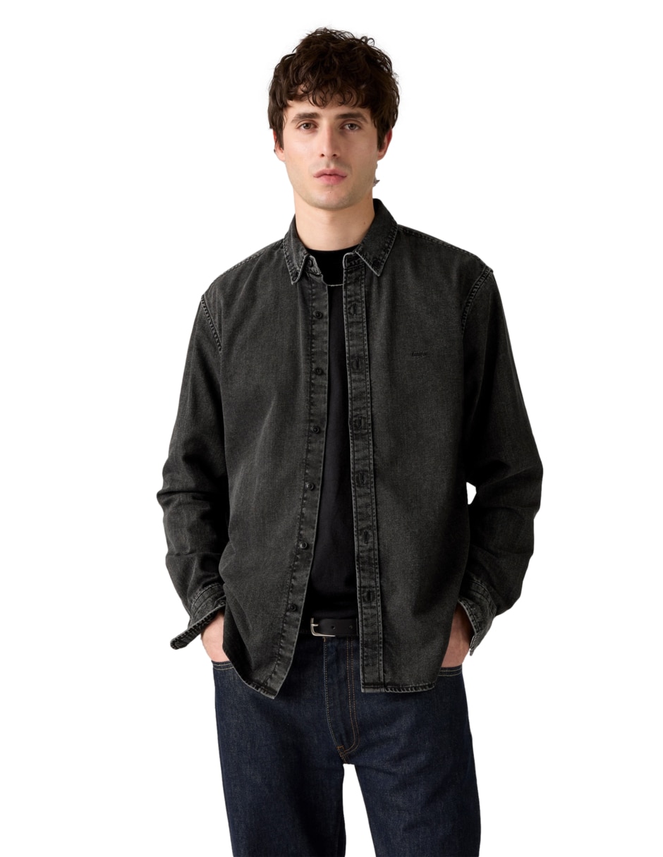 Camisa casual de algodón manga larga para hombre 3