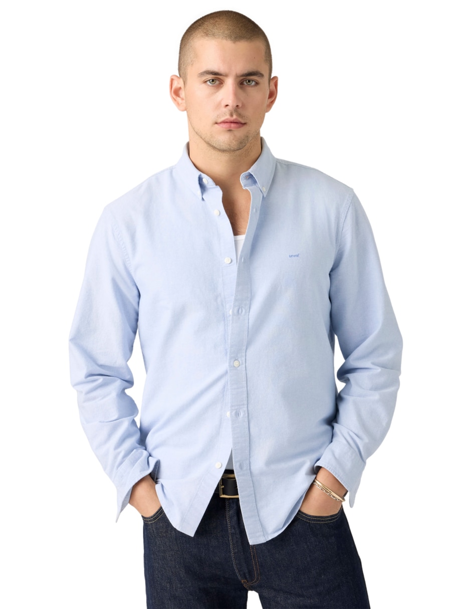 Camisa casual de algodón manga larga para hombre 3
