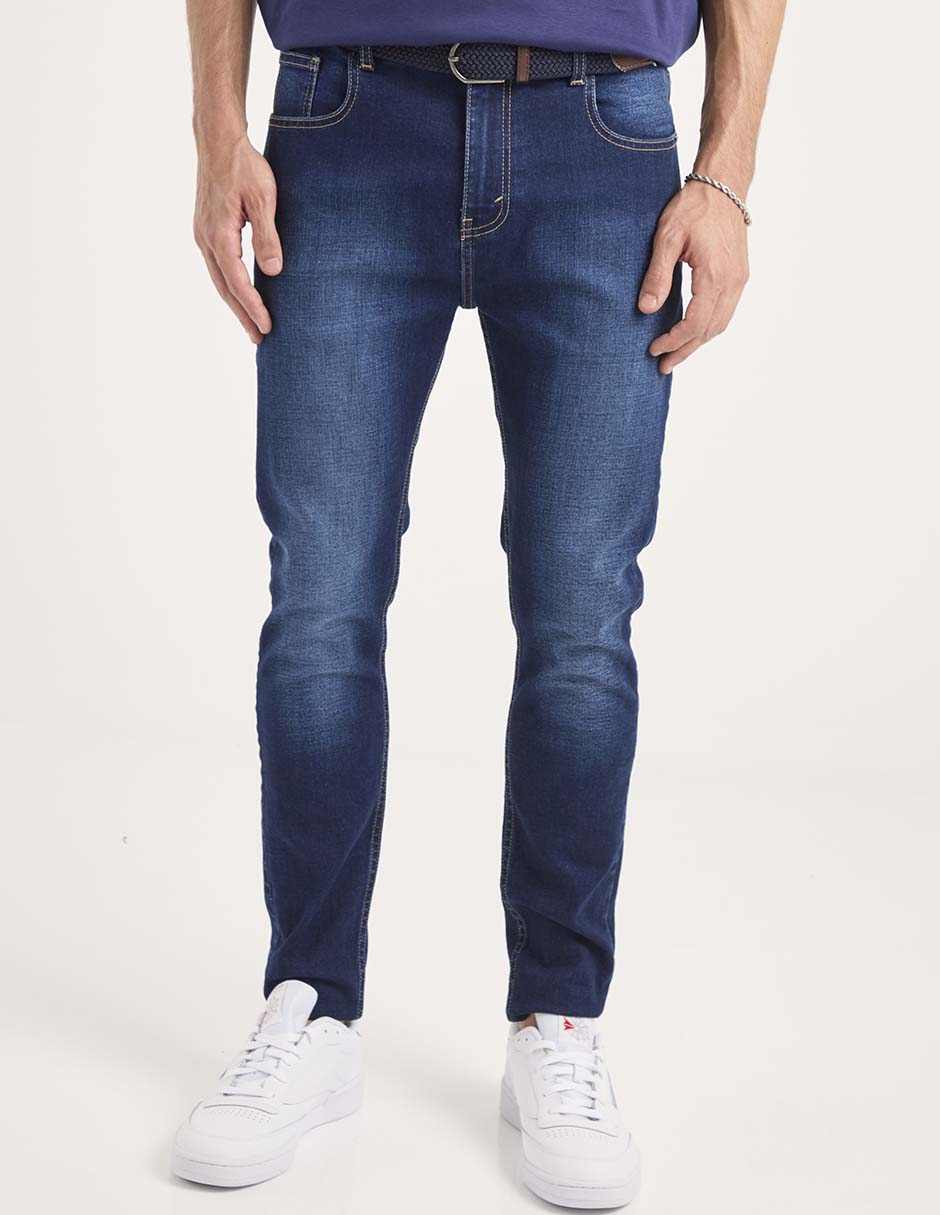Jeans skinny deslavado para hombre