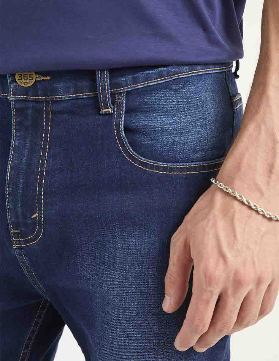 Jeans skinny deslavado para hombre 4