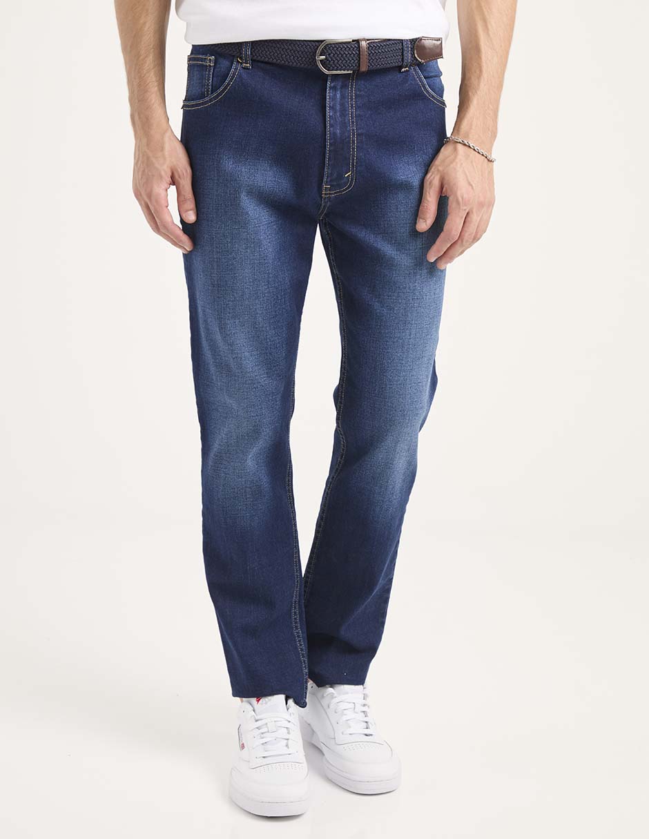 Jeans slim deslavado para hombre