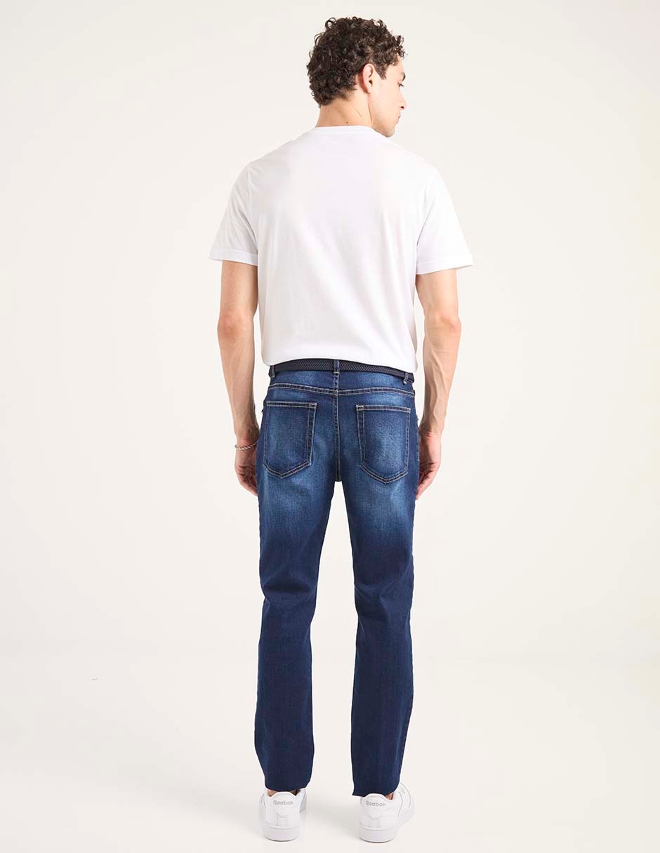 Jeans slim deslavado para hombre 2