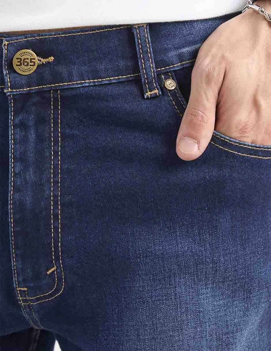 Jeans slim deslavado para hombre 4