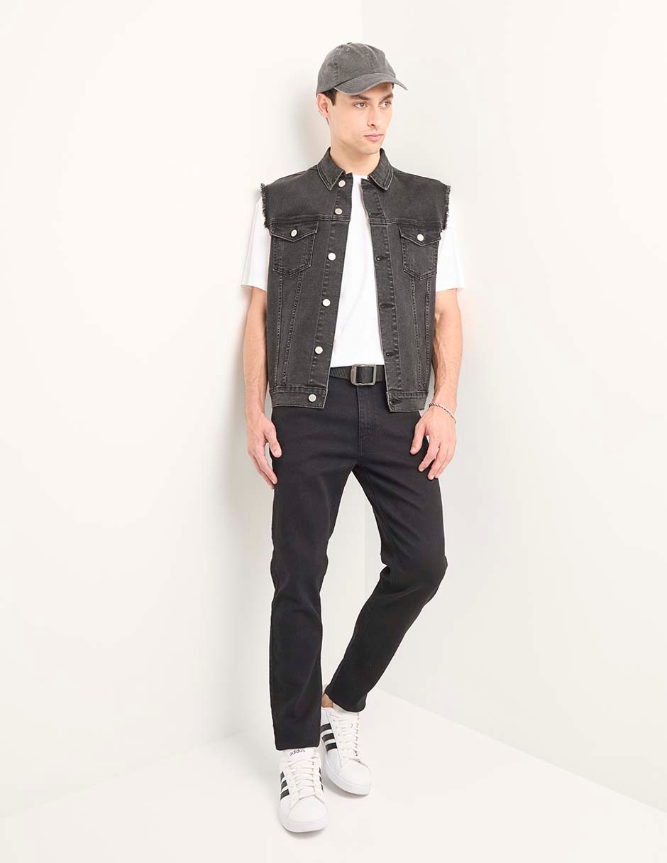Jeans slim lavado obscuro para hombre 3