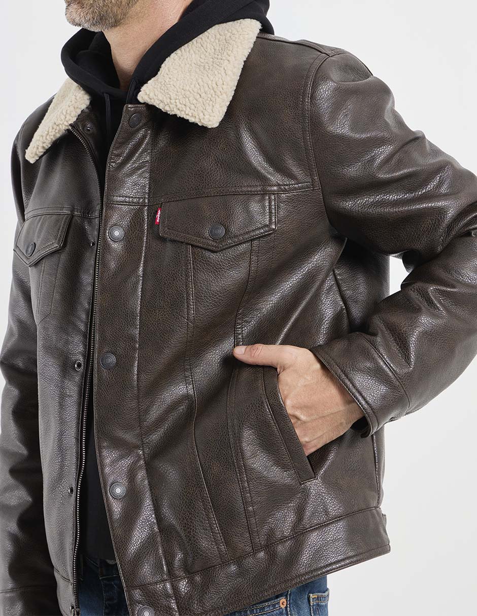 Chamarra casual sherpa para hombre 4