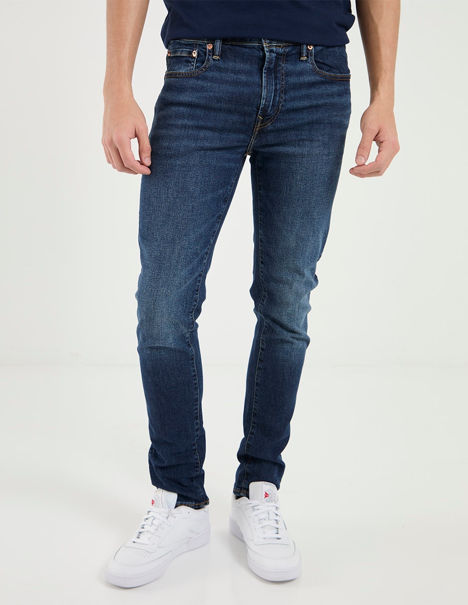 Jeans skinny Mens Skinny Denim deslavado para hombre