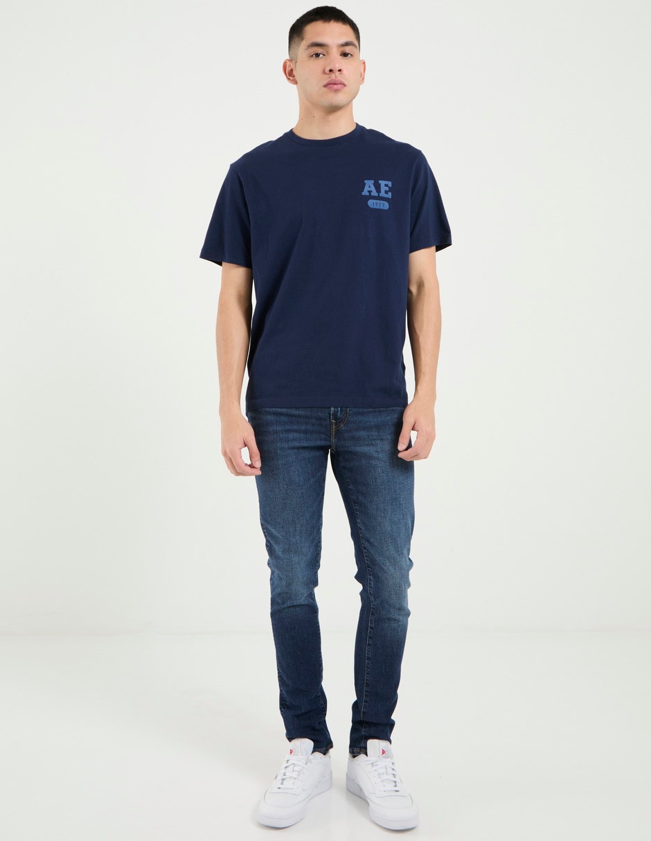 Jeans skinny Mens Skinny Denim deslavado para hombre 3