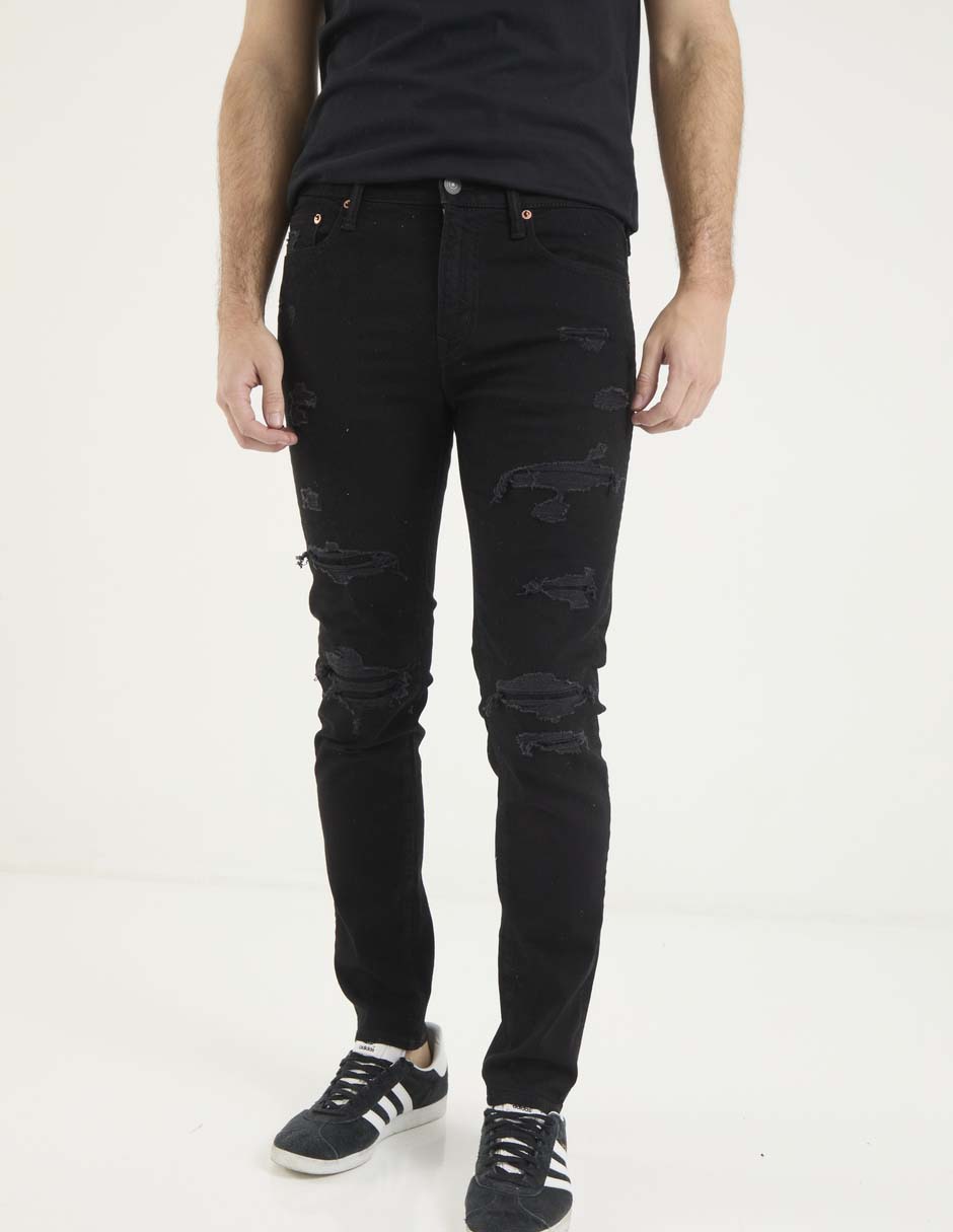 Jeans skinny lavado obscuro para hombre