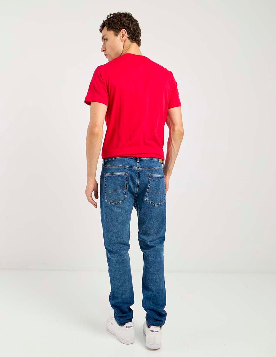 Jeans slim lavado stone wash para hombre 2