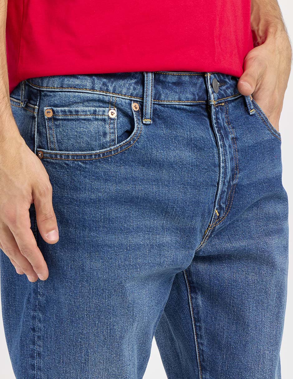 Jeans slim lavado stone wash para hombre 4
