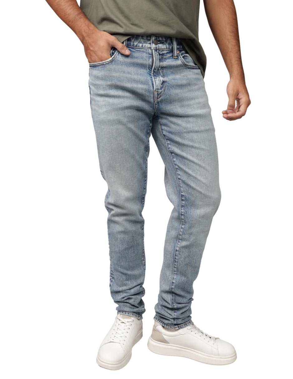 Jeans skinny deslavado para hombre