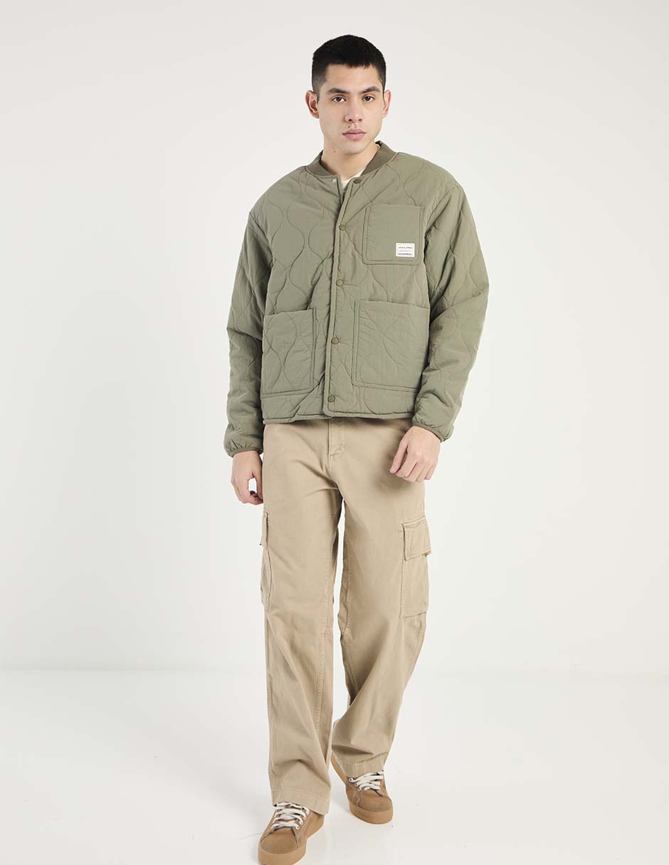 Chamarra capitonada Jack & con bolsillos para hombre 3