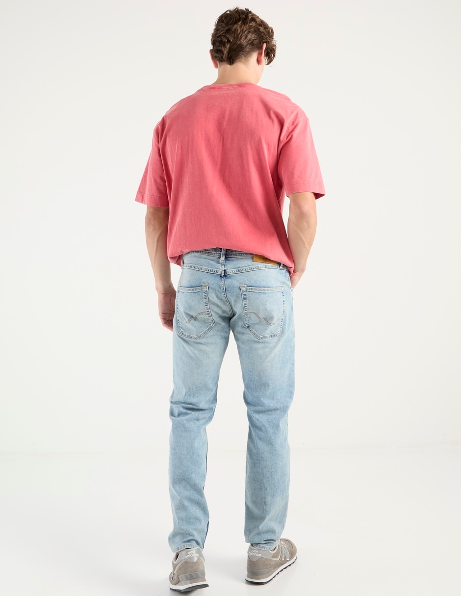 Jeans slim deslavado para hombre 2