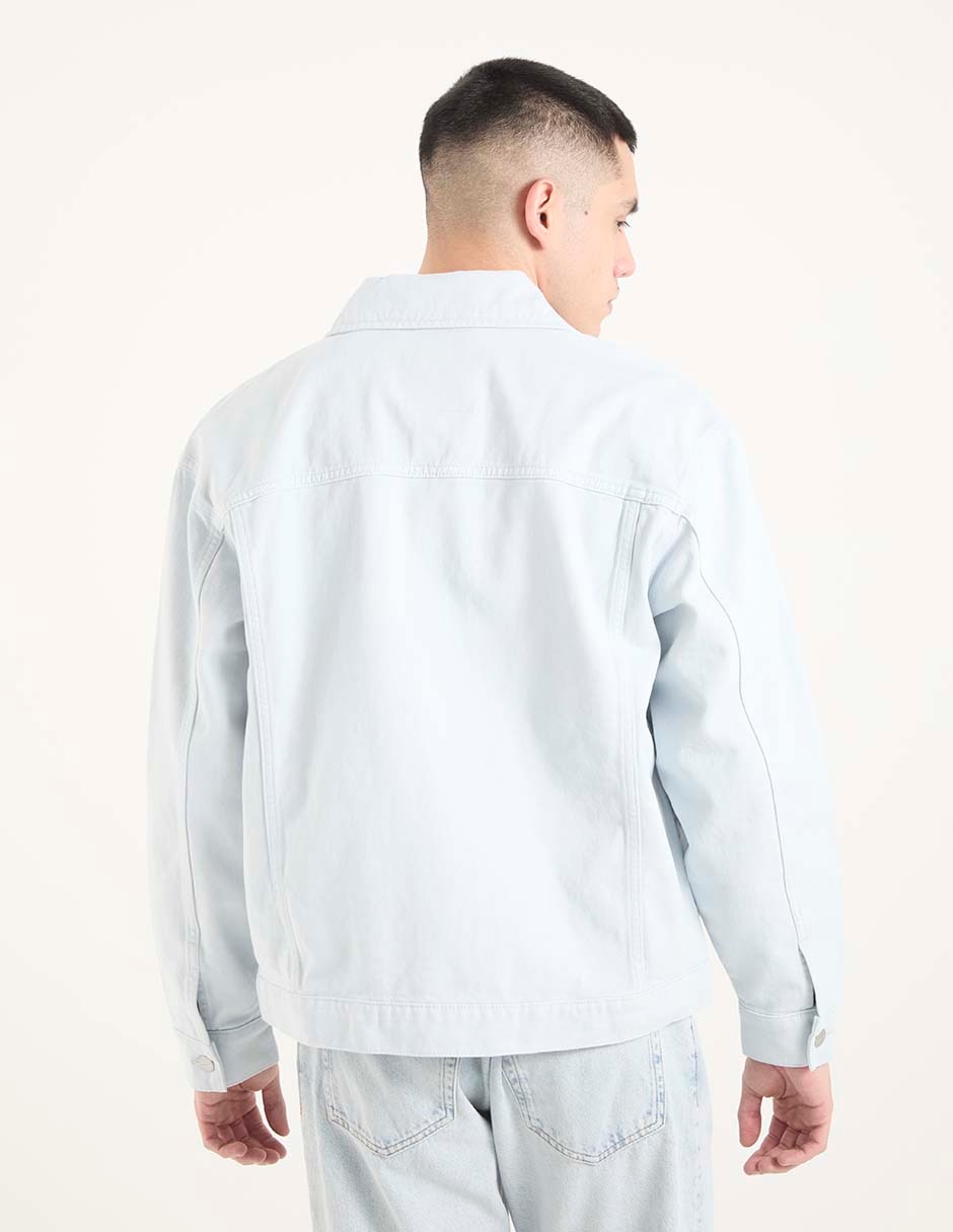 Sobrecamisa casual Jack & Jones de algodón manga larga para hombre