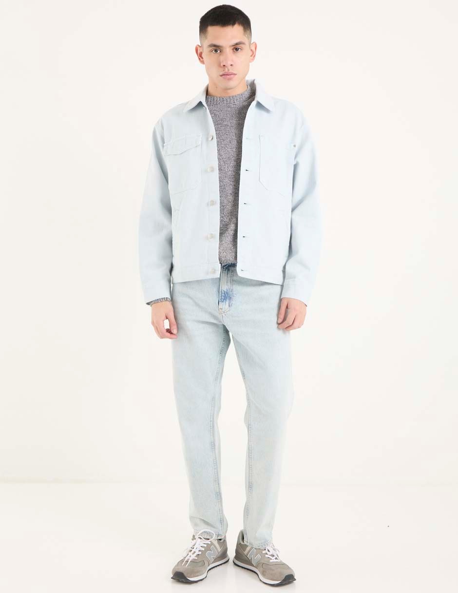 Sobrecamisa casual Jack & Jones de algodón manga larga para hombre