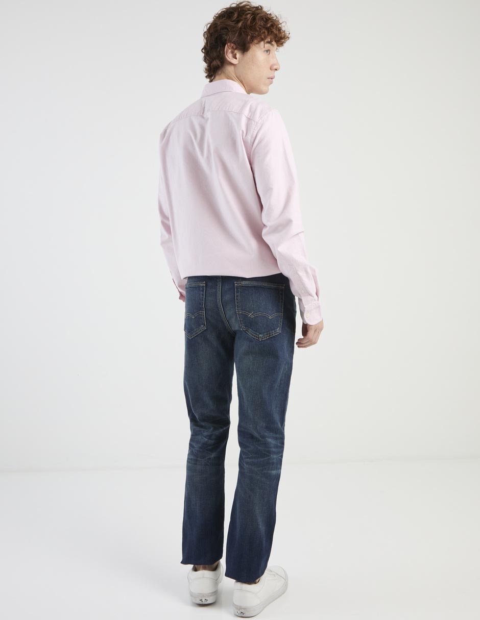 Jeans straight lavado medio para hombre 2