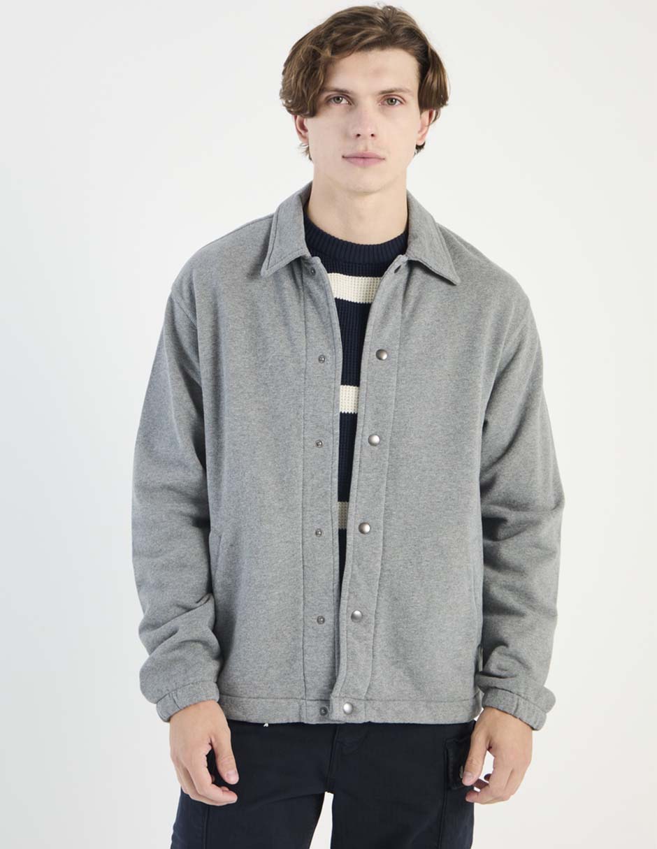 Chamarra casual de algodón con bolsillos para hombre 1