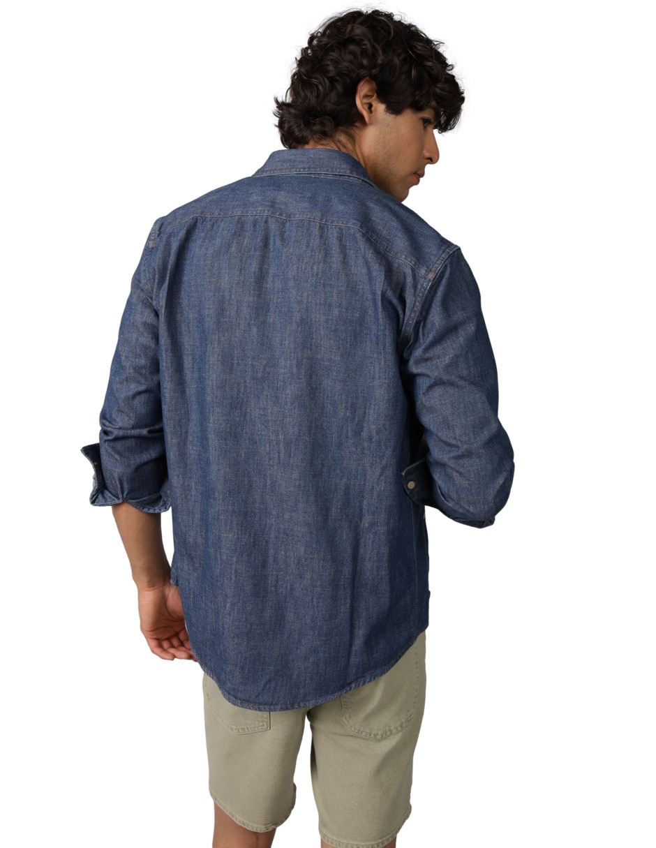 Camisa casual de algodón manga larga para hombre 2