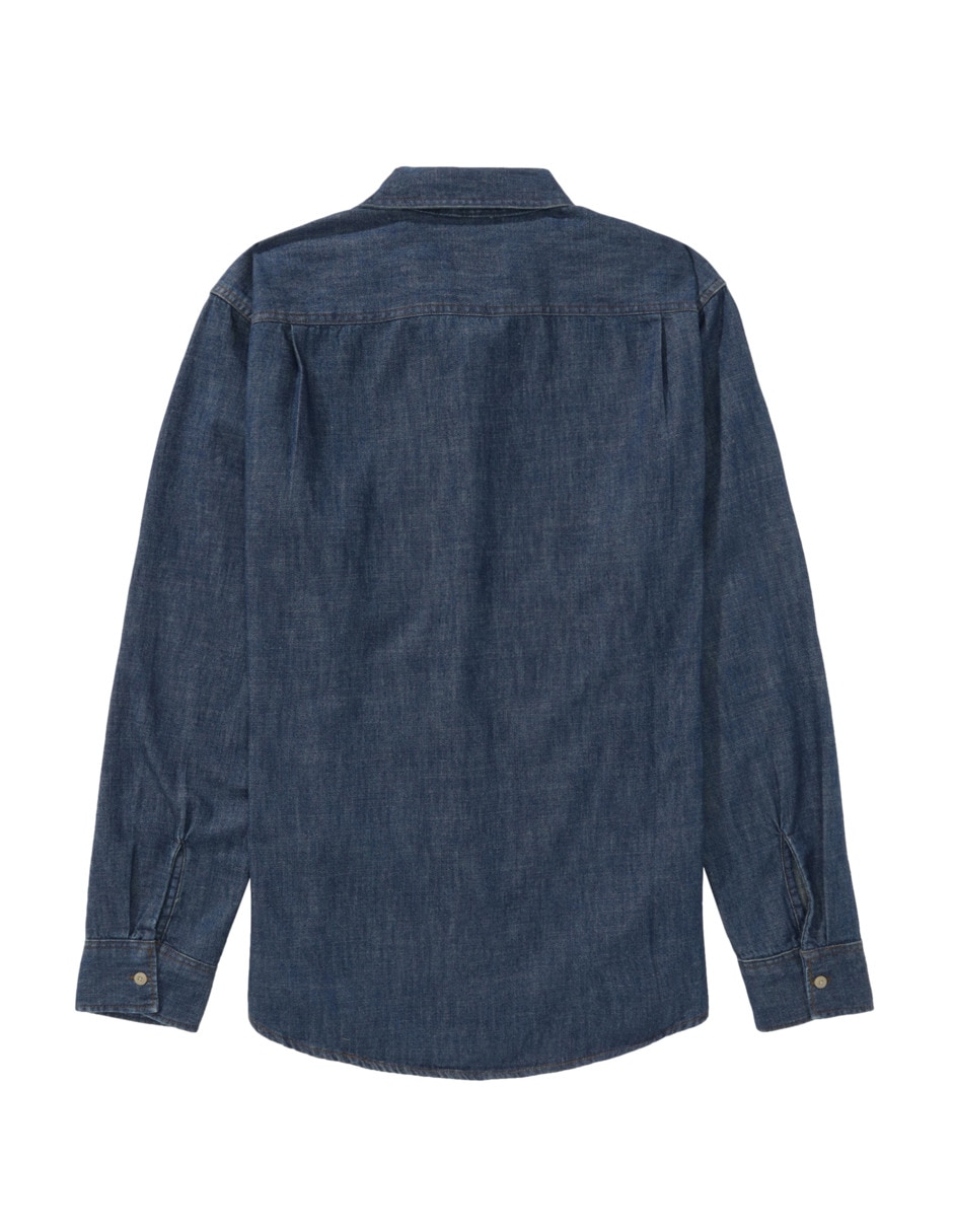 Camisa casual de algodón manga larga para hombre 4