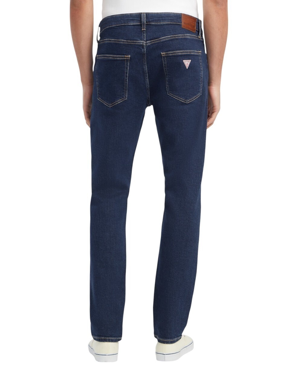 Jeans slim lavado deslavado para hombre 4