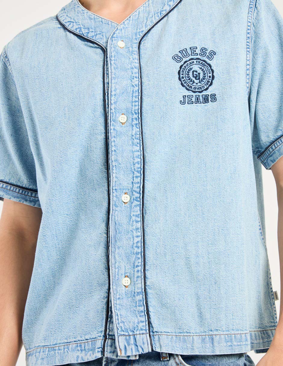 Camisa casual de algodón manga corta para hombre 4