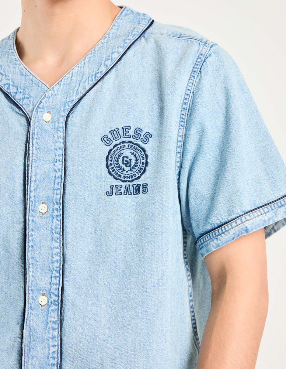 Camisa casual de algodón manga corta para hombre 5