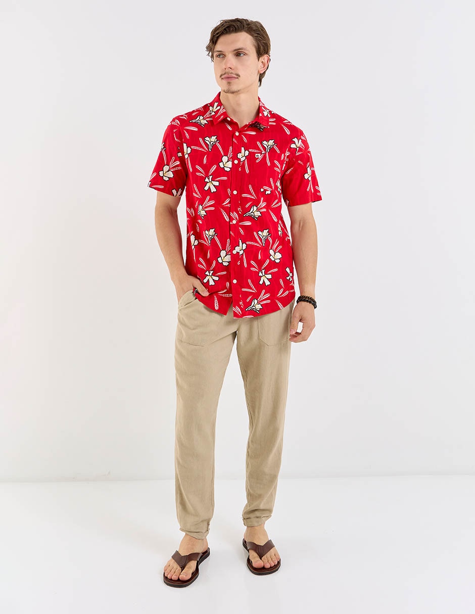 Camisa playa manga corta para hombre 3