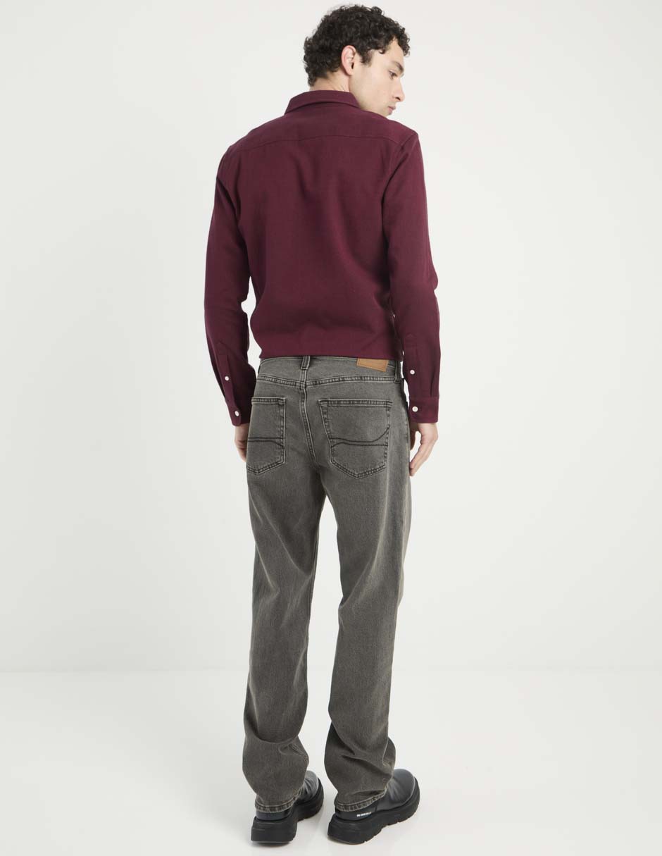 Jeans straight lavado obscuro para hombre 2
