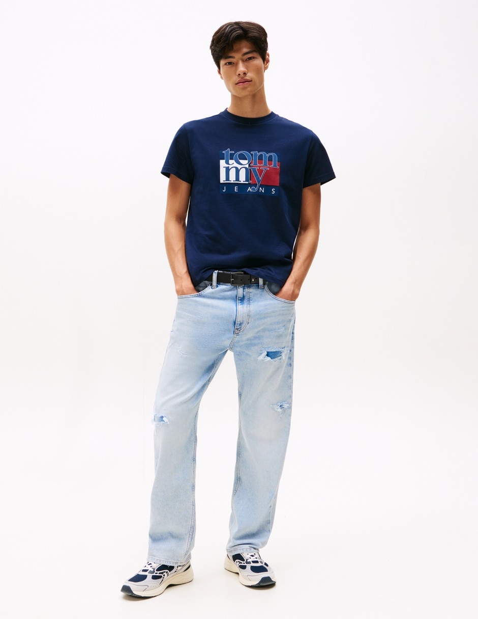 Playera Tommy Dna twist cuello redondo para hombre 3