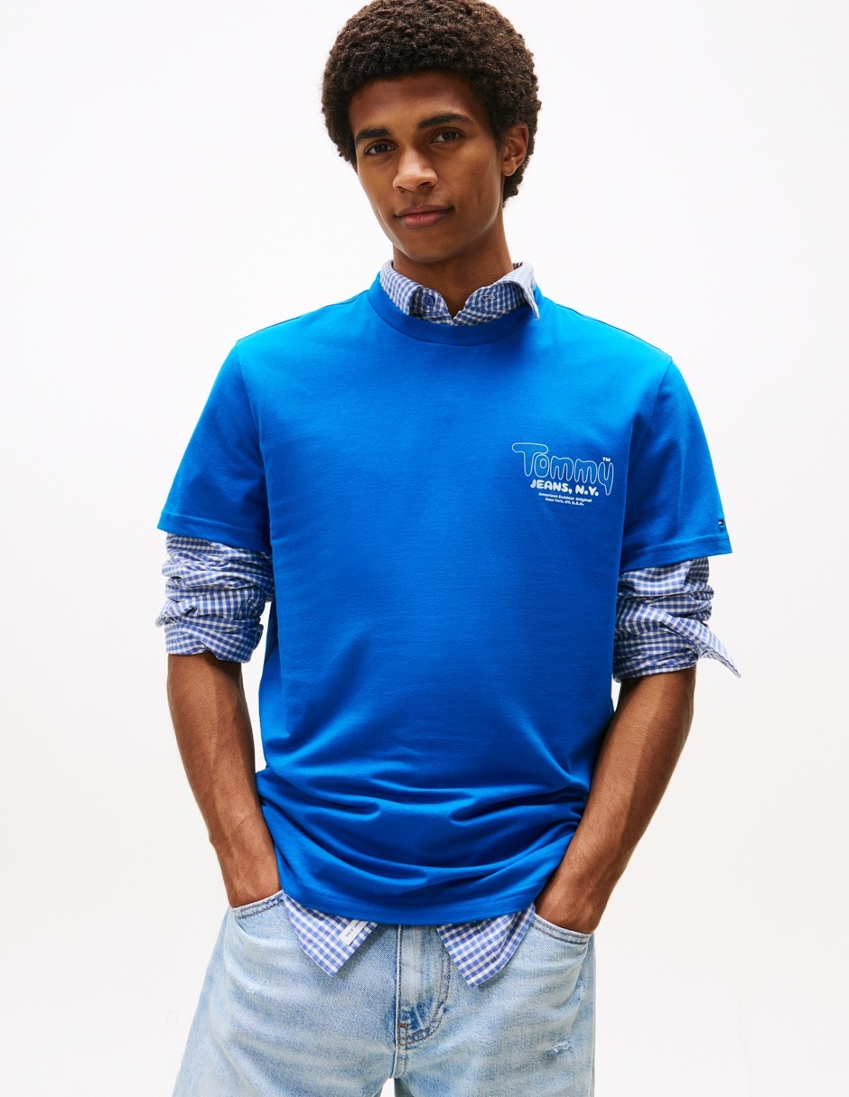 Playera Font play cuello redondo para hombre