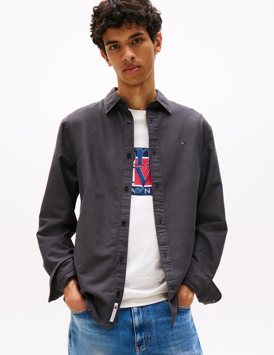 Camisa casual de algodón manga larga para hombre Camisa casual de algodón manga larga para hombre