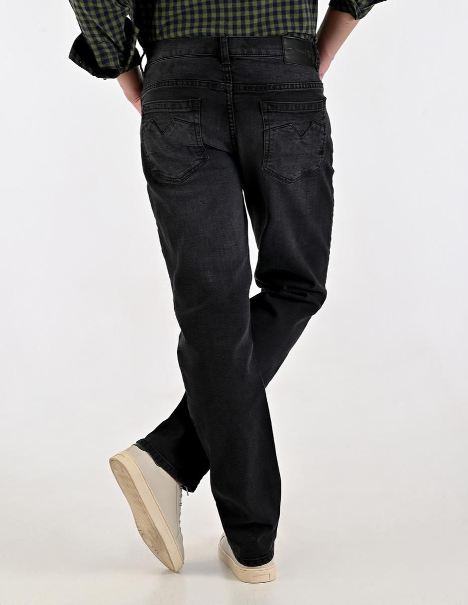 Jeans straight lavado whisker para hombre 2