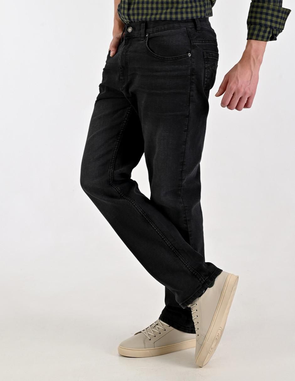 Jeans straight lavado whisker para hombre 3