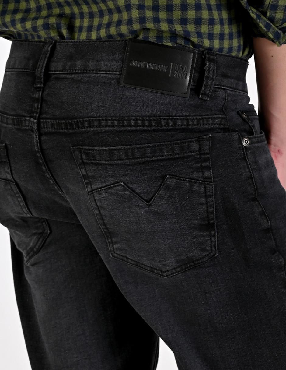Jeans straight lavado whisker para hombre 5