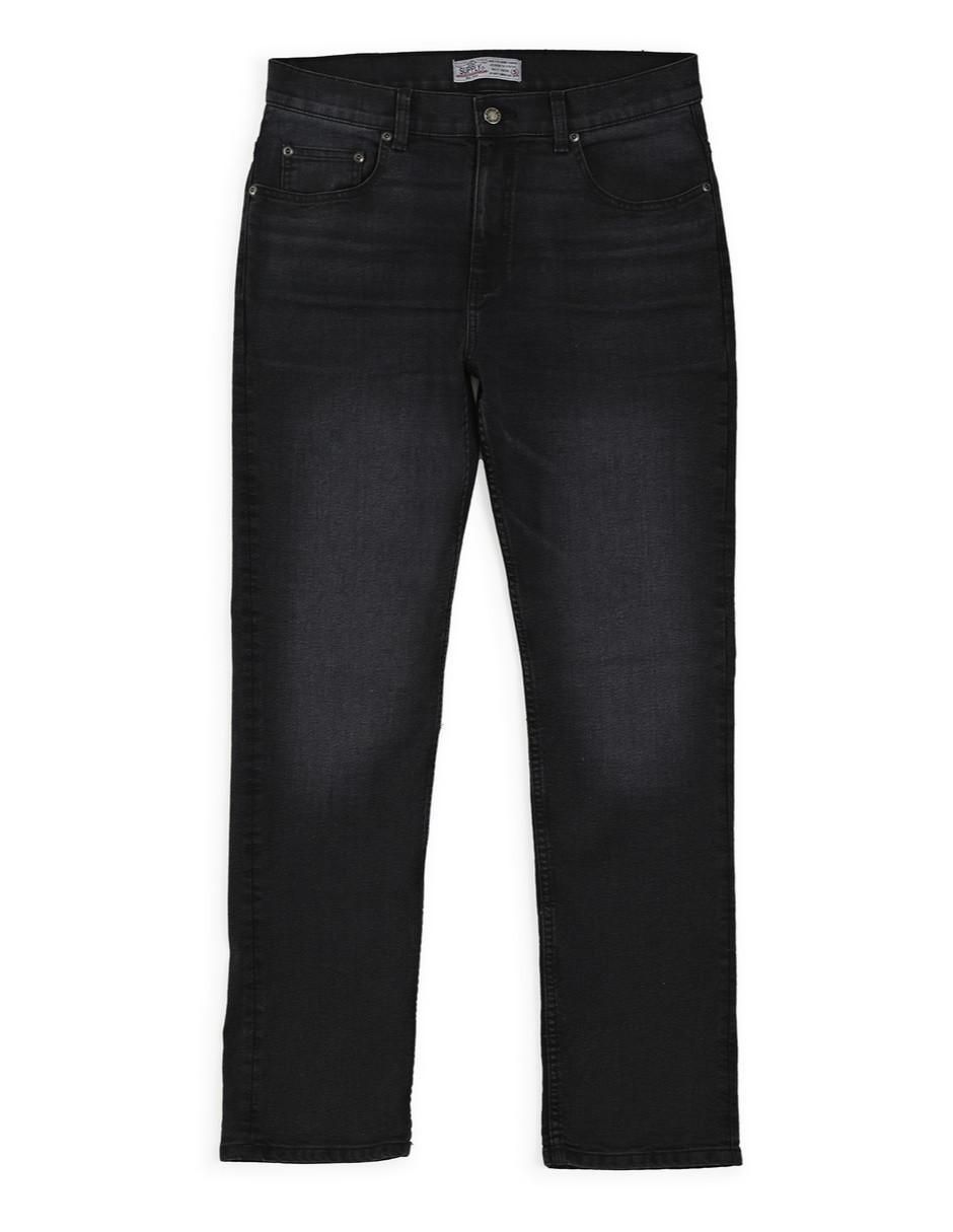 Jeans straight lavado whisker para hombre 7