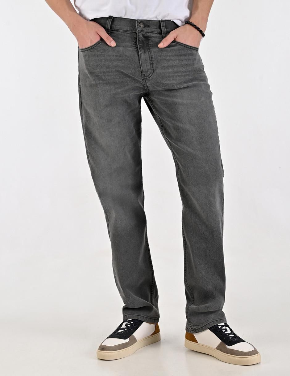 Jeans straight lavado whisker para hombre